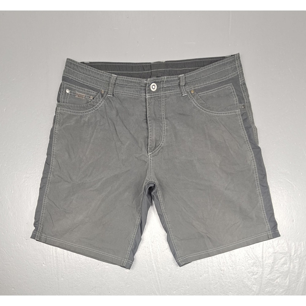 Kuhl Radikl Shorts Mens 38 Gray Hiking Camping Chino Outdoor Workwear